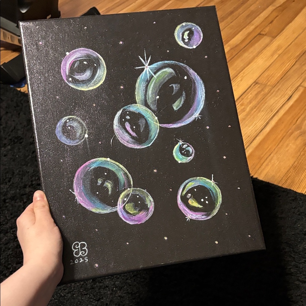 Colorful Bubble Art Canvas